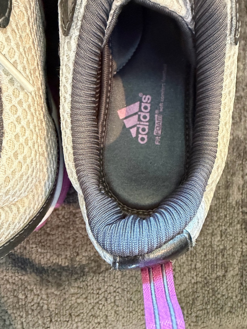 NWOT Adidas Raziya II White Athletic Sneakers Running Shoes Women’s 8-1/2 8.5 M - Picture 5 of 8